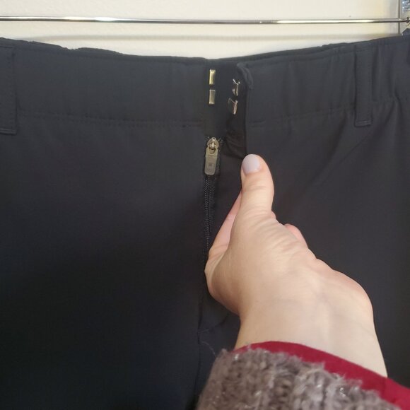 UNDER ARMOUR Women 14 Drive Golf Pants Straight Leg Stretch Waist UA Storm Black - Picture 4 of 13